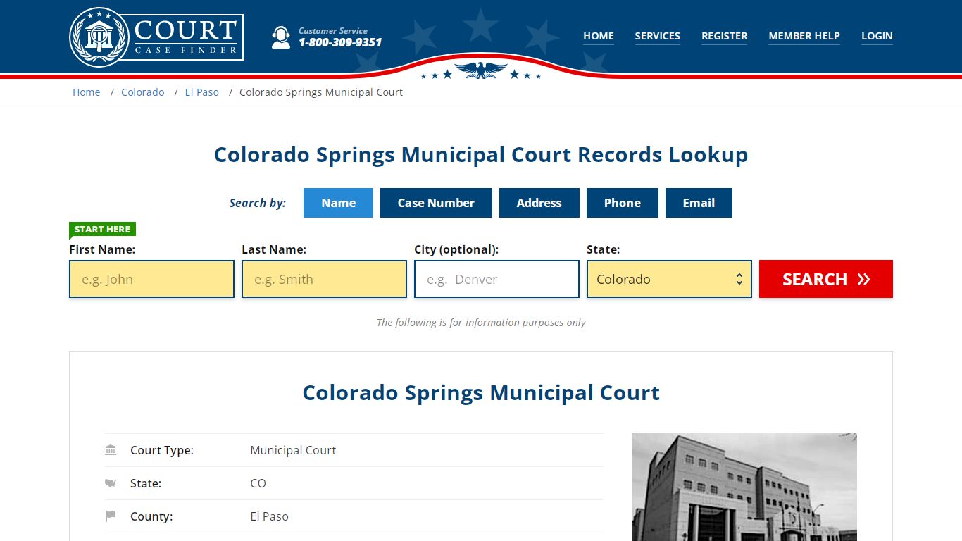 Colorado Springs Municipal Court Records Lookup